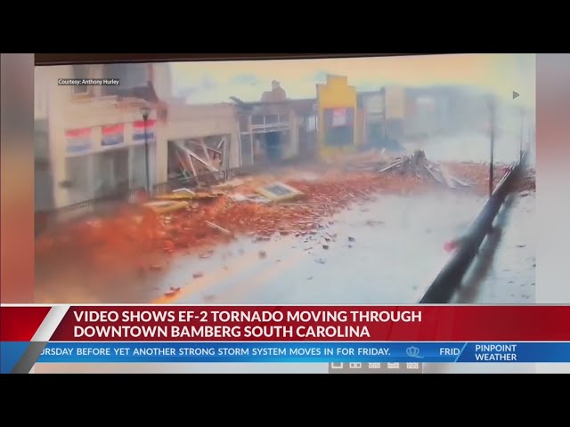 Video shows EF-2 tornado moving through South Carolina city