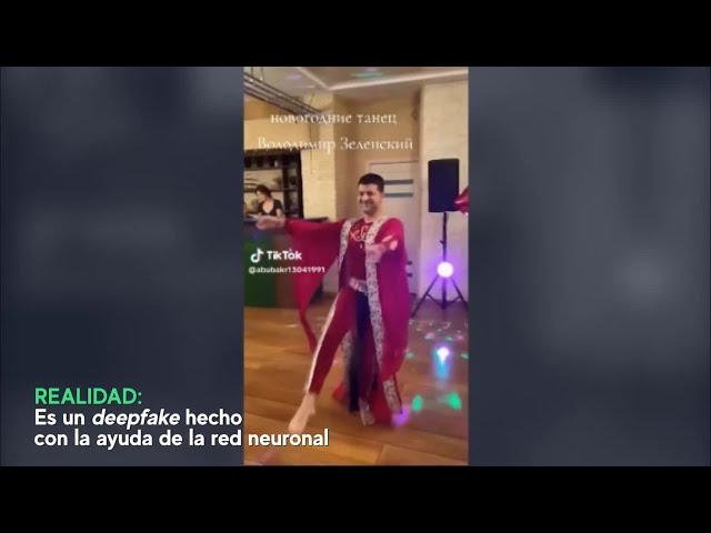 Falso: El presidente Zelenskyy baila una danza oriental