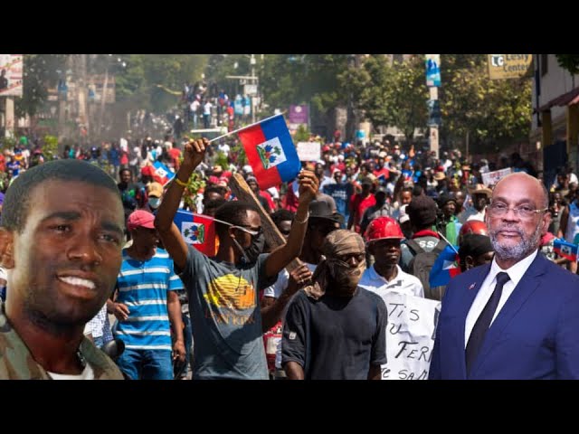 Manifestation nan potoprens Guy Philippe pran peyi a li bon Sou Ariel Henry peyi a cho nan moman an