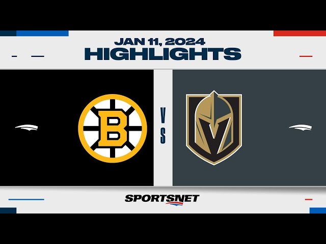 NHL Highlights | Bruins vs. Golden Knights - January 11, 2024