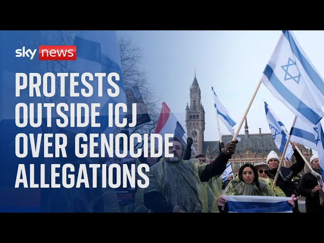 Protests outside of court as Israel is set to present rebuttal to genocide claims