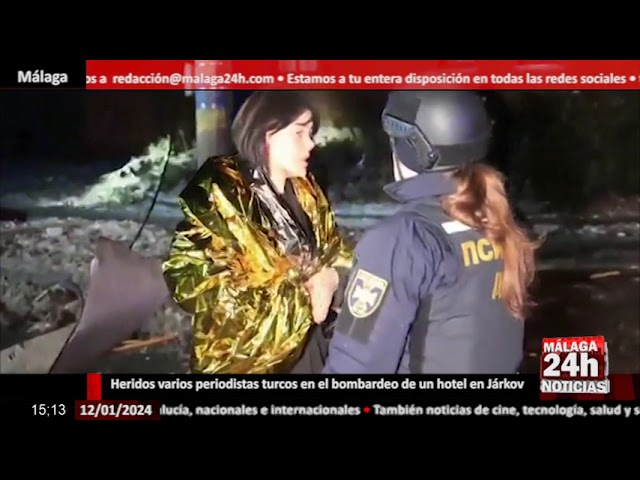 Noticia - Heridos varios periodistas turcos en el bombardeo de un hotel en Járkov