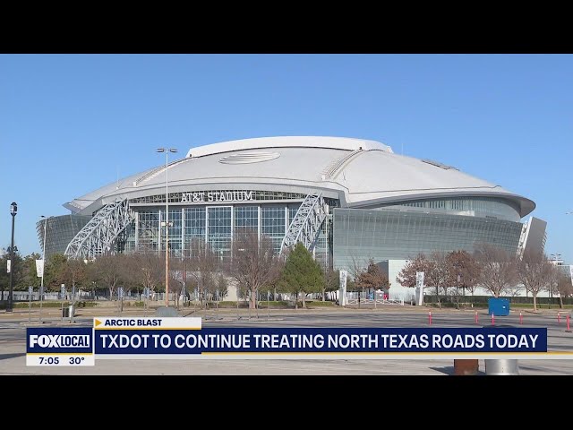 Crews treat roads ahead of Sunday's Cowboys game