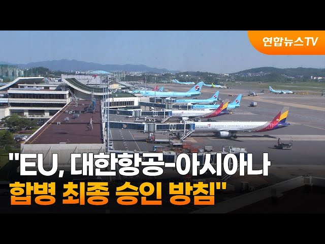 "EU, 대한항공-아시아나 합병 최종 승인 방침" / 연합뉴스TV (YonhapnewsTV)