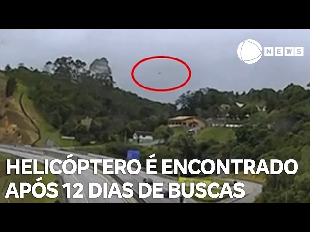 Helicóptero desaparecido em São Paulo é encontrado após 12 dias de buscas