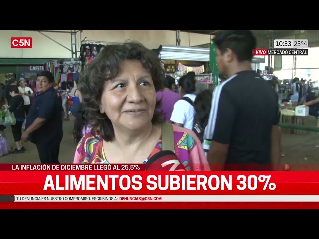 INFLACIÓN de DICIEMBRE: CUÁNTO CUESTA la FRUTA y VERDURA en el MERCADO CENTRAL