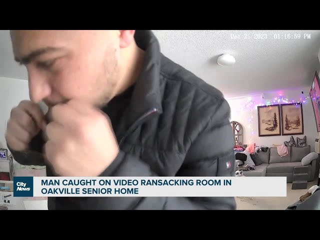 Caught on camera: Man ransacks 91-year-old’s room in Oakville senior home