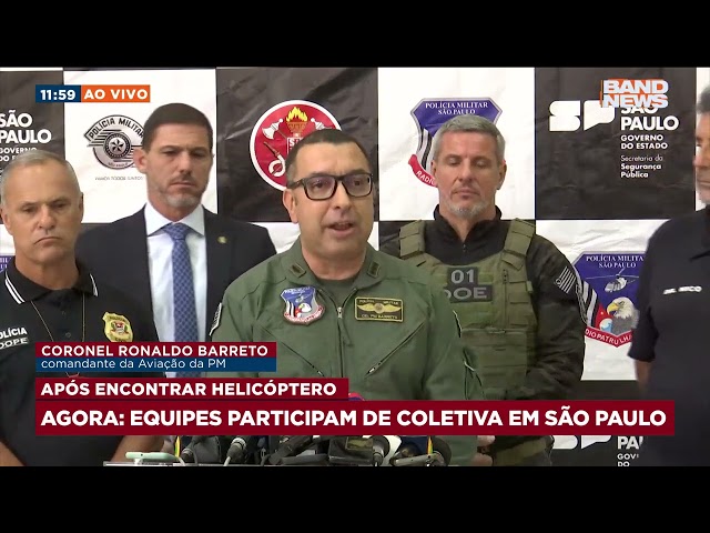 Passageiros do helicóptero são encontrados mortos, confirma PM