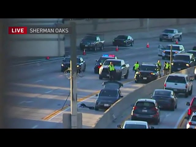 Driver shot on 405 Freeway in Sherman Oaks