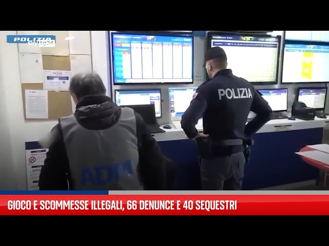 Gioco e scommesse illegali, 66 denunce e 40 sequestri