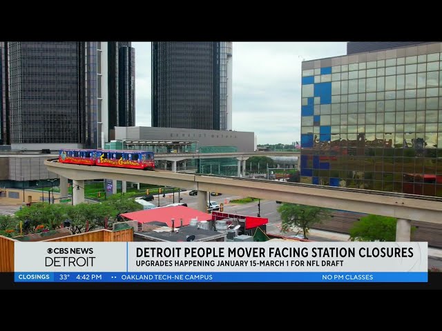 Some Detroit People Mover stations to close for system upgrades