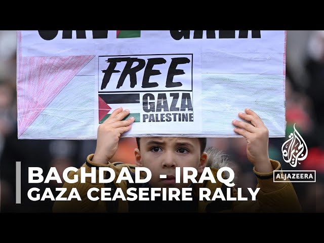 Iraq rally: Protesters call for ceasefire in Gaza