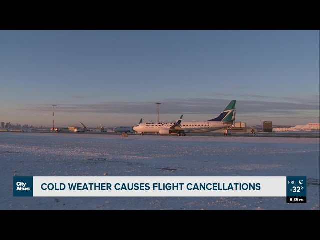 Cold weather causes many WestJet flight cancellations