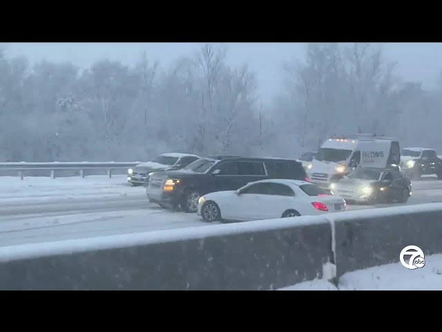 Mix of snow and rain causing problems across metro Detroit