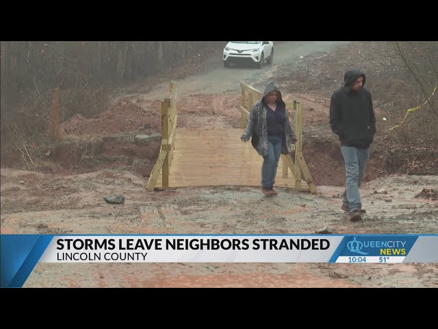 Lincoln County community stranded after bridges washes out again