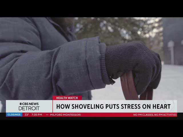 How shoveling snow puts stress on heart