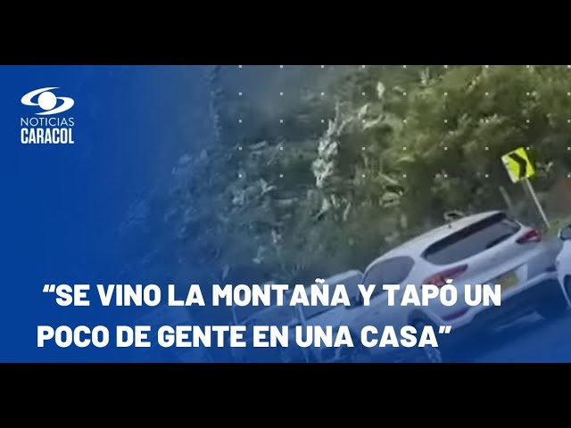 Impresionante video del momento del fatídico derrumbe en vía Quibdó - Medellín