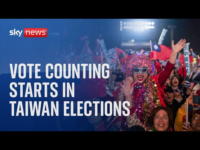 Watch live: Ballot counting begins in Taiwan’s presidential election