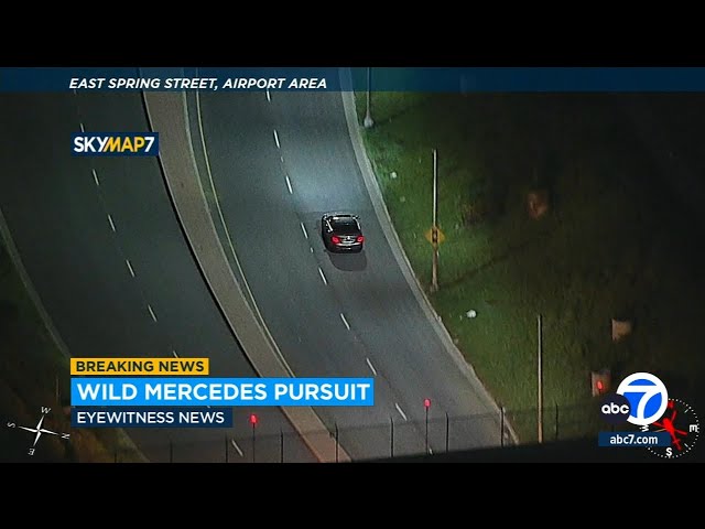 Wild chase of speeding Mercedes-Benz driver ends in Long Beach