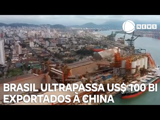 Brasil ultrapassa US$ 100 bilhões exportados à China