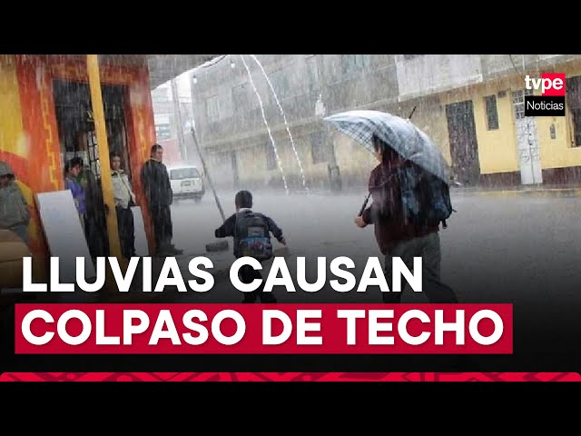 Puno: intensas lluvias causan daños en institución educativa