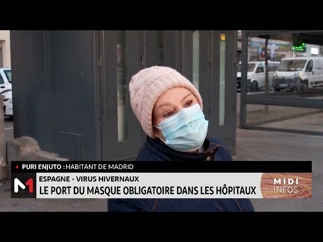 Espagne - Virus Hivernaux : Le port du masque obligatoire dans les hôpitaux