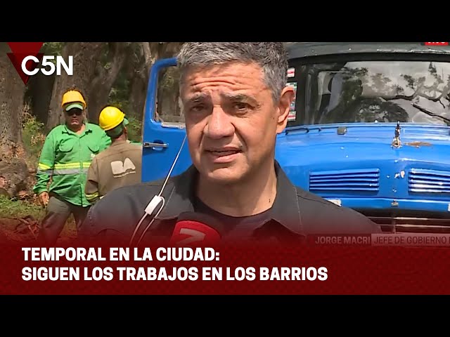 TEMPORAL en LA CIUDAD: SIGUEN los TRABAJOS en los BARRIOS