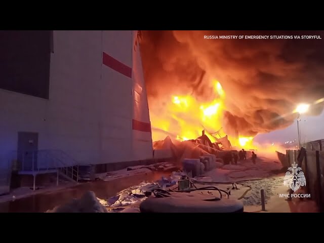 Massive fire breaks out at Russia's Wildberries warehouse