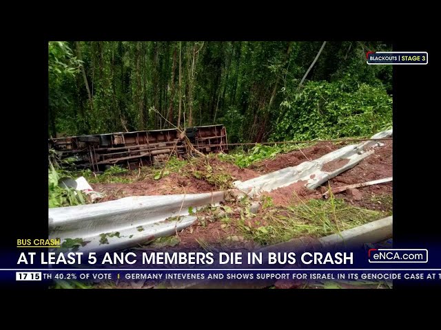 At least five ANC members die after bus accident