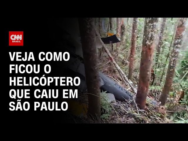 Veja como ficou o helicóptero que caiu em São Paulo | AGORA CNN