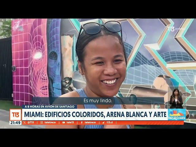 ⁣Miami: Edificios coloridos, arena blanca y arte