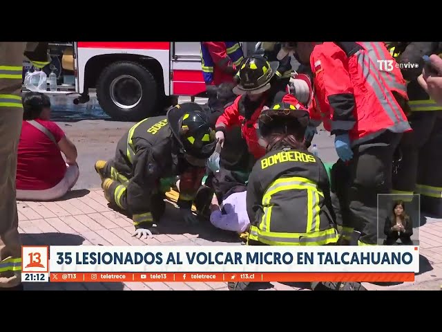 Volvían de la playa y bus volcó en la carretera