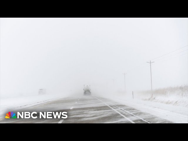 Drone video shows extreme winter weather in Iowa