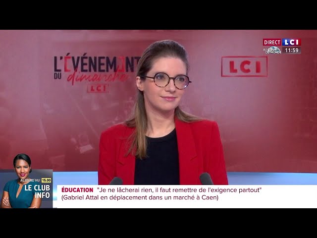 ⁣L'Evénement du dimanche sur LCI, Aurore Bergé, invitée de Marie Chantrait