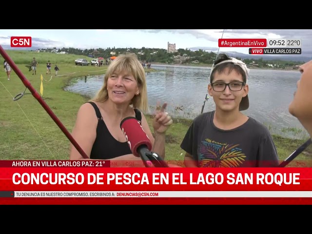 CONCURSO de PESCA en el LAGO SAN ROQUE