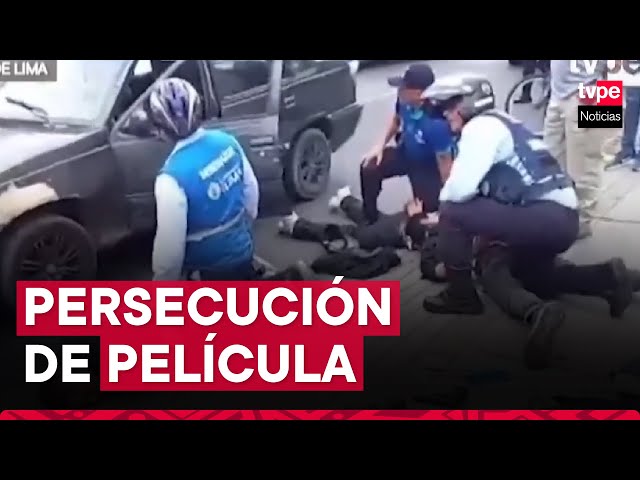 Cercado de Lima: policías y serenos capturaron a tres delincuentes que robaron grifo