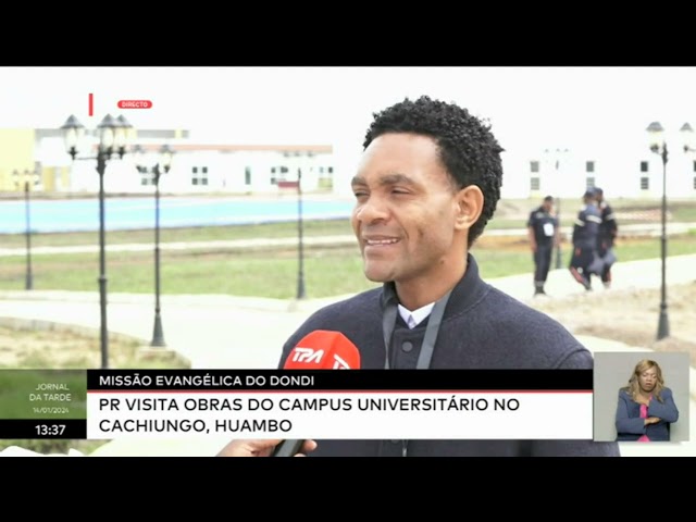 Missão evangélica do Dondi -  PR visita obras do campus universitário no Cachiungo, Huambo