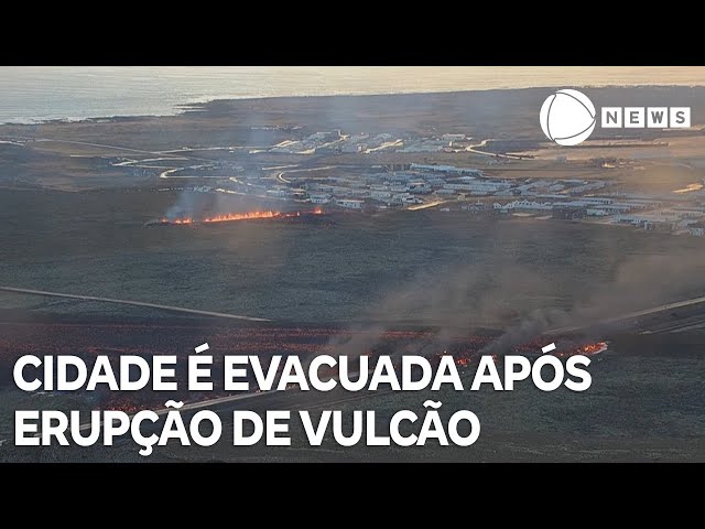 Cidade é evacuada após vulcão entrar em erupção