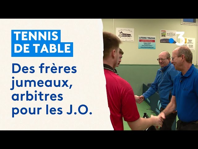 Tennis de table : frères jumeaux et arbitres pour les Jeux Olympiques