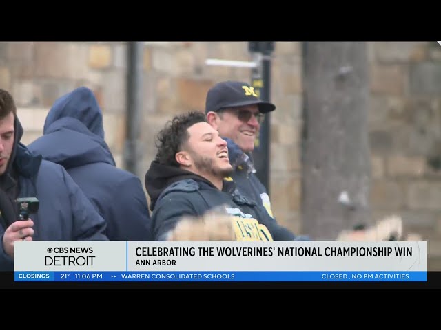 Celebrating the Wolverines' National Championship Win