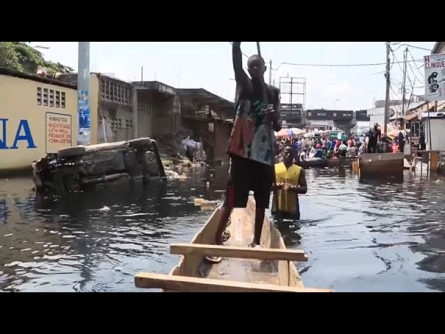 Las graves inundaciones siembran el caos en la capital de República Democrática del Congo