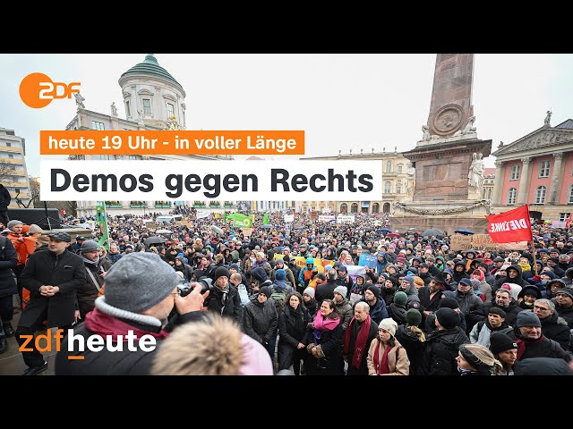 ⁣heute 19:00 Uhr vom 14.01.2024 Protest gegen AfD, Beratungen Zukunft Ukraine, Thronwechsel Dänemark