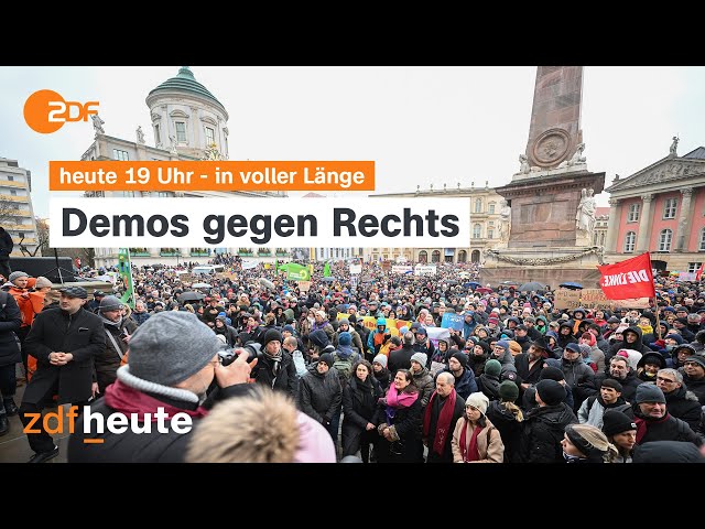 heute 19:00 Uhr vom 14.01.2024 Protest gegen AfD, Beratungen Zukunft Ukraine, Thronwechsel Dänemark