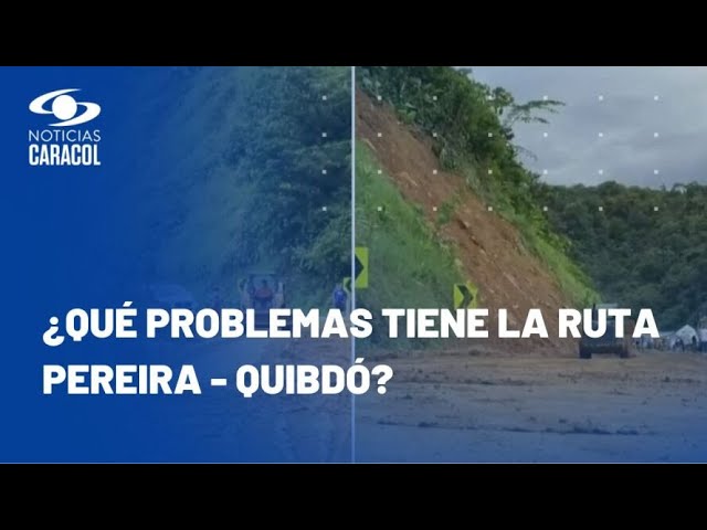 Tras derrumbe en Chocó, viajeros transitan por la vía entre Pereira y Quibdó