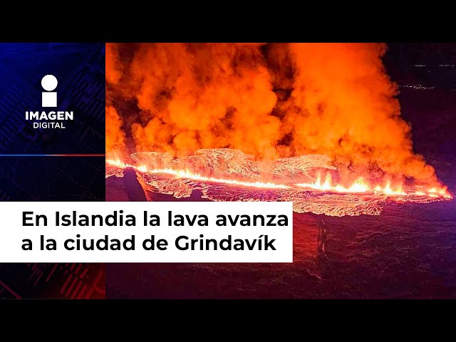 Se abre nueva fisura volcánica en Islandia mientras la lava avanza a la ciudad de Grindavík