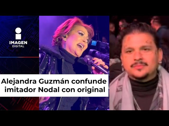 Alejandra Guzmán confunde a un imitador de Christian Nodal con el original durante su concierto