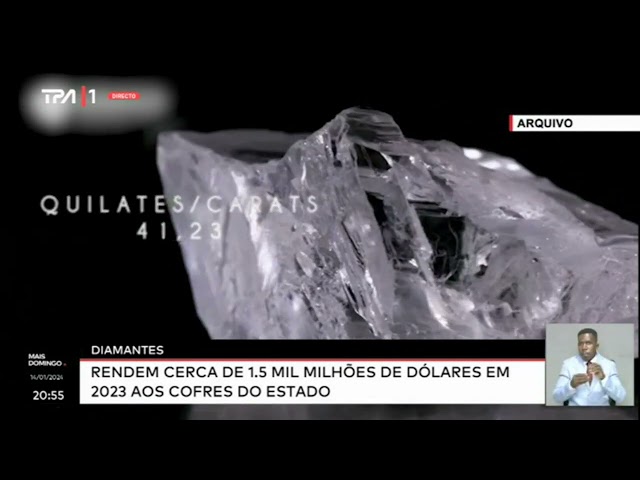 Diamantes - Rendem cerca de 1.5 mil milhões de dólares em 2023 aos cofres do Estado