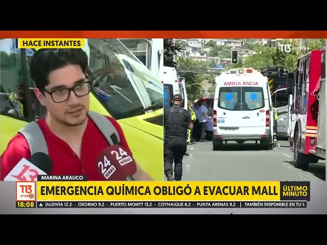 Emergencia química en Mall Marina de Viña del Mar: Hay 31 personas intoxicadas