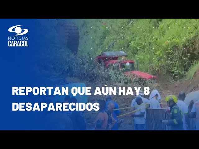 A 35 asciende el número de fallecidos tras derrumbe en la vía Quibdó - Medellín