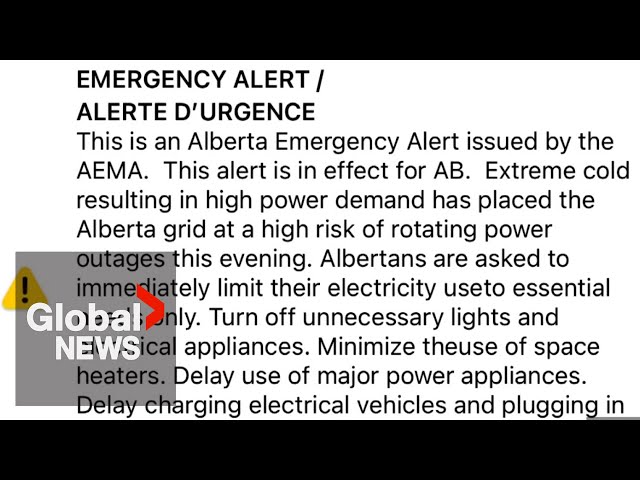 What are the lessons learned from Alberta’s emergency power alert?